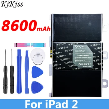 KIKISS 8600mAh A1395 Batteri Til iPad 2 ipad2 A1395 A1396 A1397 A1376 A1316 Gave Værktøjer klistermærker