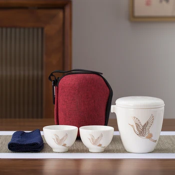Kinesere Rejser Luksus Te Sæt Vintage Eftermiddag Keramisk Porcelæn Te-Sæt Hvide Vintage Utensilios Para Casa Teaware EA60CZ