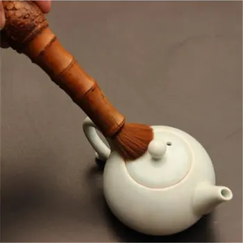 Kinesisk Kung Fu Te Børste Bambus Rod Te-Skeer Håndlavet Rattan Puljen Dække Børste Kinesiske Te-Ceremoni Dele Teaware Sæt Værktøjer