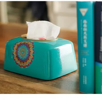 Kinesiske nation vind keramik og porcelæn pryder papir håndklæde boksen til sted stykke te tabel papir til at tegne en kasse