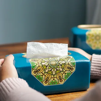 Kinesiske nation vind keramik og porcelæn pryder papir håndklæde boksen til sted stykke te tabel papir til at tegne en kasse