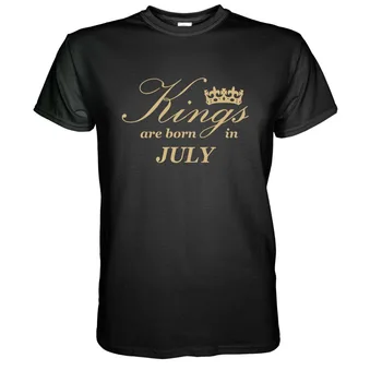 Kings Er Født I Juli T-Shirt Geburtstag Jubilæum Geschenk Nye 2019 Fashion T-Shirt Mænd, Sommer Stil T-Shirt Med Cool T-Shirts