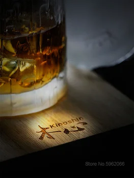 Kinoshin Træ Hjerte Whisky-Tumbler Glas Gravering Matteret Bunden Cognac Cognac Snifters Gammeldags Rock Glas Vin Cup