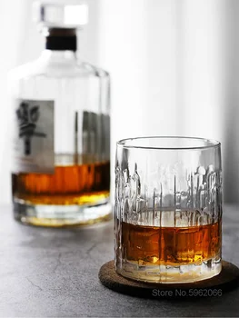 Kinoshin Træ Hjerte Whisky-Tumbler Glas Gravering Matteret Bunden Cognac Cognac Snifters Gammeldags Rock Glas Vin Cup