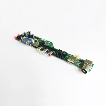 KIT til B133XW03 V. 0/V. 1/V. 2/V. 3/V. 4/V. 5 1366*768 remote+tastatur analog VGA USB-AV LCD-40-Pin LVDS-TV control drevet yrelsen