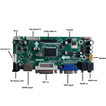 Kit til CLAA154WA01 LCD-skærm Lyd 1280x800 skærm-Controller Board 30pin M. NT68676 Display panel HDMI+DVI+VGA-15.4