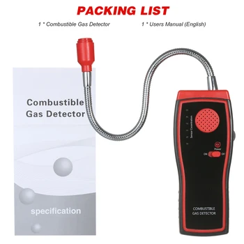 KKmoon Håndholdte Brændbar Gas Detektor med Lyd, Lys, Alarm Digital Gas Detektering Instrument Gas Lækage Tester Gas Analyzer