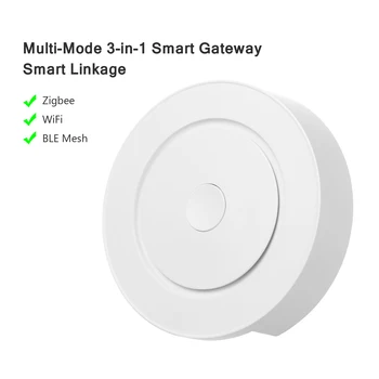 KKmoon Tuya Zigbee WiFi BLE Mesh Smart Home Bro Multi-Mode Gateway 3-i-1 To-Vejs Multifunktionelle Smart Gateway Hub Støtte