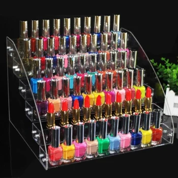 Klar Akryl Væske Pigment Flasker Opbevaringsboks Arrangørerne Læift Smykker Display Holder Neglelak Rack