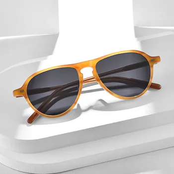 Klassiske Pilot Mænds Acetat Polariserede Solbriller UV400 Beskyttende solbriller til Kvinder Brand Sesigner Briller gafas de sol