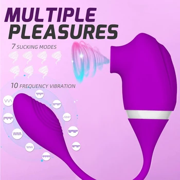 Klitoris Sucker Æg Vibrator Sex Legetøj til Kvinder Suge Tunge Vibrator Brystvorten Clit Sucker Klitoris Stimulator for Kvindelige Abults