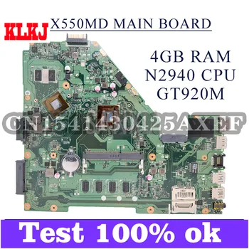 KLKJ X550MD Laptop Bundkort Til ASUS X550MJ X550M Oprindelige Bundkort 4GB RAM N2940 CPU GT920M