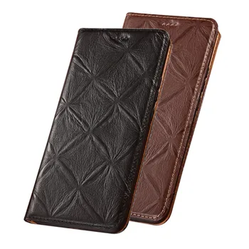 Ko skind læder magnetic telefonens cover kort lomme etui til Huawei Honor Note 10/Huawei Honor Note 8 telefon-etui stå hylster