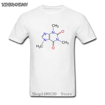 Koffein Molekyle Til Kaffe Og Videnskabs Elskere T-Shirt Fysik Biologi Personlig Mand Tshirt Kemi Formel Design T-Shirt