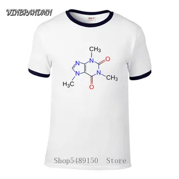 Koffein Molekyle Til Kaffe Og Videnskabs Elskere T-Shirt Fysik Biologi Personlig Mand Tshirt Kemi Formel Design T-Shirt