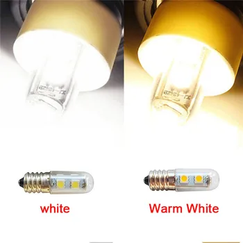 Kold Hvid Mini E14 LED-Lamper 5050 SMD 1.5 W Krystal Lysekrone 220V Spotlight Majs Pærer Vedhæng Køleskab Køleskab Lys