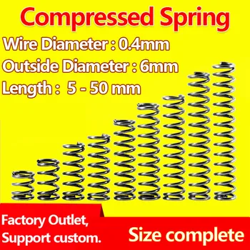 Komprimeret Forår Pres Foråret Afkastet af Foråret Udgivelse Foråret Spot Varer Wire Diameter på 0,4 mm, Ydre Diameter 6mm
