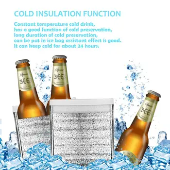 Konservering Af Fødevarer Cold Storage Is Fortykket Varme Pose Aluminium Folie Isolering Konstant Temperatur Kold Drink Køkken Folde