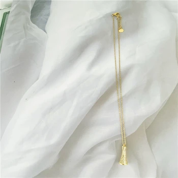 Korea Dongdaemun talje halskæde niche titanium stål nederdel vedhæng live kravebenet kæde smykker