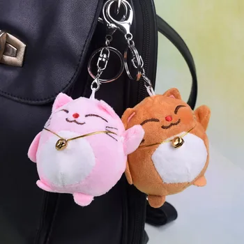 Korea kreative søde killing nøglering bløde dukke bil nøgle kæde lucky cat taske vedhæng vedhæng kvindelige