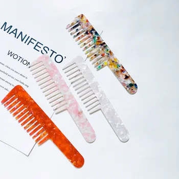 Koreanere Acetat Hair Combs Frisør Massage Kam Stort Hår Børste For Kvinder, Piger, Komfortable Hår Styling Værktøj