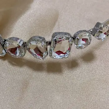 Koreanere Minimalistisk Kvindelige Smykker Hår Bøjle Uregelmæssige Geometriske Faux Krystal Metal-Hårbøjle Banket Fest Vis Detaljer