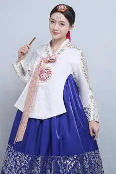 Koreansk Traditionel Ladies Hanbok Palace Bryllup Bronzing Hanbok Koreanske Folk Kostume Dance Scenen For At Optræde Kostume 2021 Ny