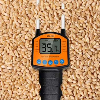 Korn fugtighedsmåler Digitalt Display Korn Fugt Tester Dobbelt-Nål Fugtighed, indhold af Vand Detektor for 14 Typer af Afgrøder