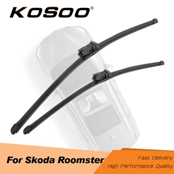 KOSOO For Skoda Roomster 2006 2007 2008 2009 2010 2011 2012 2013 2016 Passer Tryk på Knappen Arm Auto Gummi Viskerblade