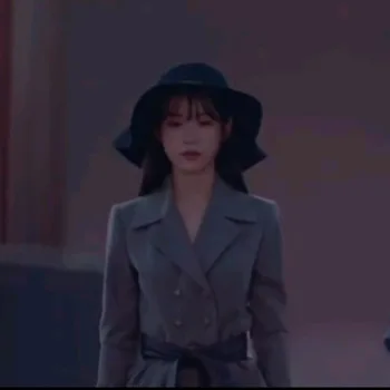 Kpop IU Lee Eun Ji efterår mode grå lange ærmer jakke, frakke og elegant knælang nederdel kvinder Evening party To-delt sæt