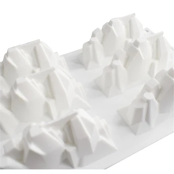 Kreative 6 Isbjerget Form Af Silikone, Harpiks Ost Mousse Kage Form For Gelé Budding Forme Chokolade Mug, Is-Forme Køkken Tilbehør