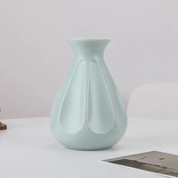 Kreative Drop-resistent Plast Efterligning Keramik Vase Vindue Vase Stue, Soveværelse Falske Blomster Dekoration