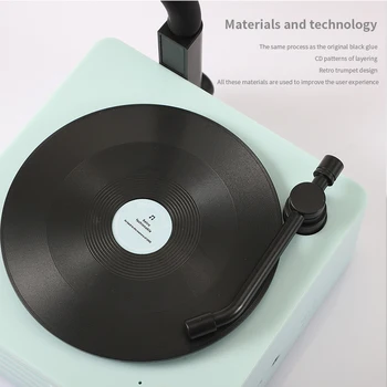 Kreative Gave Fonograf Bluetooth Højttaler Mini Udendørs Subwoofer-Radio, AUX-TF Kort Håndfri Nostalgisk Lyd