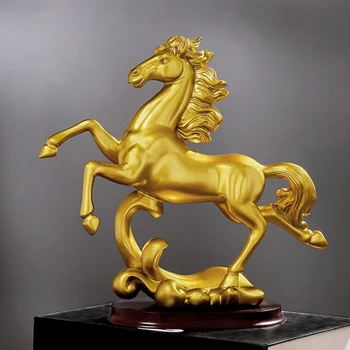 Kreative Gyldne Hest til Succes Harpiks Håndværk Ornamenter Kontor Vin Kabinet Smykker, boligmontering