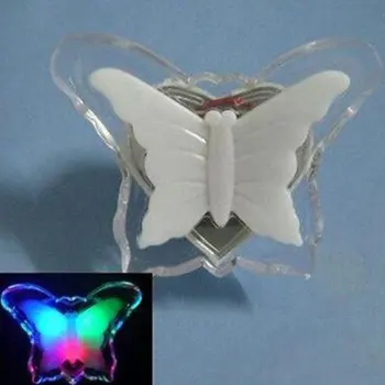 Kreative LED Nat Lys Sommerfugl Form Lampe Romantisk Socket Lys Energibesparende Nat Lys Værelse Dekoration Lampe