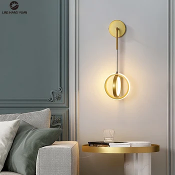 Kreative LED Væg Lampe til stuen, Soveværelset Moderne LED Sengen Lys, Hjem Indendørs Væg Sconces Lys Guld Sort væglamper