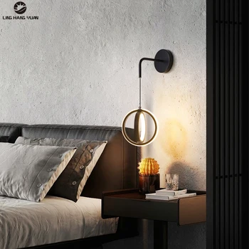Kreative LED Væg Lampe til stuen, Soveværelset Moderne LED Sengen Lys, Hjem Indendørs Væg Sconces Lys Guld Sort væglamper
