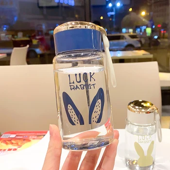 Kreative Studerende vandflaske Enkle Små Søde Bærbare Vand Flaske Glas, Gennemsigtig Studerende Botellas Agua Para Flaske BN50WB