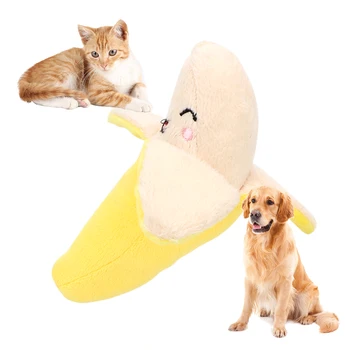 Kreative Søde Hvalp Pet Spille Tygge Legetøj Hund Legetøj Banan Form Plys Pibende Lyd Toy Pet Produkter Til Hunde, Katte, Kæledyr Forsyninger
