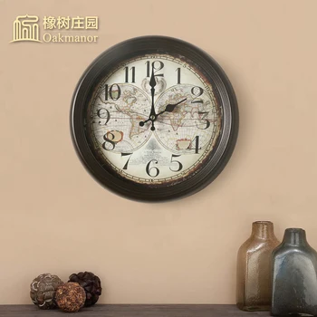 Kreative vægur Vintage Stille Soveværelse Stue Art Wall Clock Reloj De Forhold Grande Stilfulde Mute Hjem Dekoration SS60WC