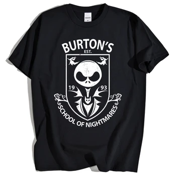 Kreativitet Sved Tøj Burton ' s School Of Nightmares Print Mand Tshirt Herre Hip Hop T-Shirts Personlighed Casual Toppe Kohpweran
