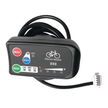 KT-LED 880 E-bike Vise 36V 48V Elektrisk Cykel Intelligent Styring For El-Cykel E-bike Konvertering Kit Tilbehør