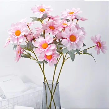 Kunstige Blomster, Grønne Planter, 58cm6 Gerbera Blomster, boligindretning, Billige Falske Planter DIY, Dekorative Blomster Arrangementer