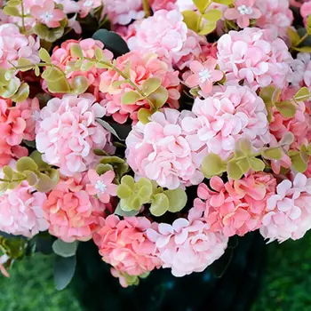 Kunstige Blomster Røde Silke-Pæon Roser Vaser til Indretning Brudens Buket Bryllup Tilbehør Håndværk DIY Gaver Pink Falske Planter