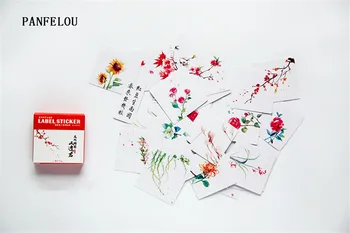 Kvalitet 1bag=40PCS blomster forsegling indsætte selvklæbende papir klistermærker Hånd konto Scrapbooking DIY Album book kort