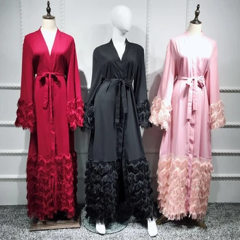 Kvast Kaftan Dubai Abaya Kimono Kjole Muslimske Hijab Kjole Abayas For Kvinder Kaftan Marocain Qatar Elbise Tyrkisk Islamisk Tøj