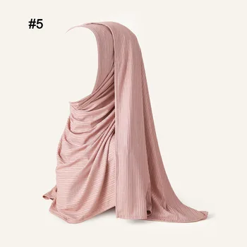 Kvinder Blød Bomuld, Hamp Sjal Lange Tørklæder Wrap,Store Muslimske Hoved Tørklæde Bløde Rejse BreathableTurban Uafgjort Hair Wrap Crinkle Hijab