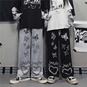 Kvinder Bukser Streetwear Diablo Gotiske Oversize Bred Ben Bukser, Casual Hip-Hop Koreanske Y2k Harajuku Femme Pantalon Vintage Bukser