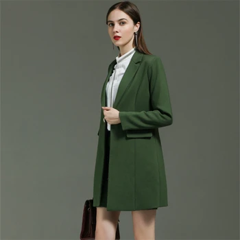 Kvinder, der Passer til Kontor Arbejde Bære Green Suit Blazer Nederdel Kjole Kvinder Passer Office Sæt Nederdel Plus Størrelse 4XL Kvinder Blazer Nederdel Sæt