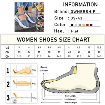 Kvinder Hule Ud Sandaler 2021 Sommeren Kvindelige Spænde Remmen Lejligheder Damer Afslappet Øge Platform Kiler Kvinde Footweat Stor Størrelse 43